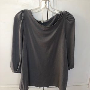 NWOT gray silky blouse